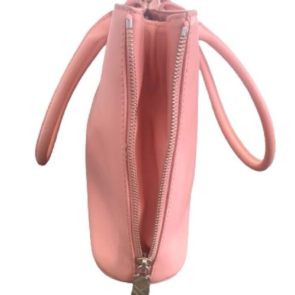 Furla Blush Side Zipper Expanding Leather Tote Satchel Bag Handbag Pink Leather - Picture 5 of 12